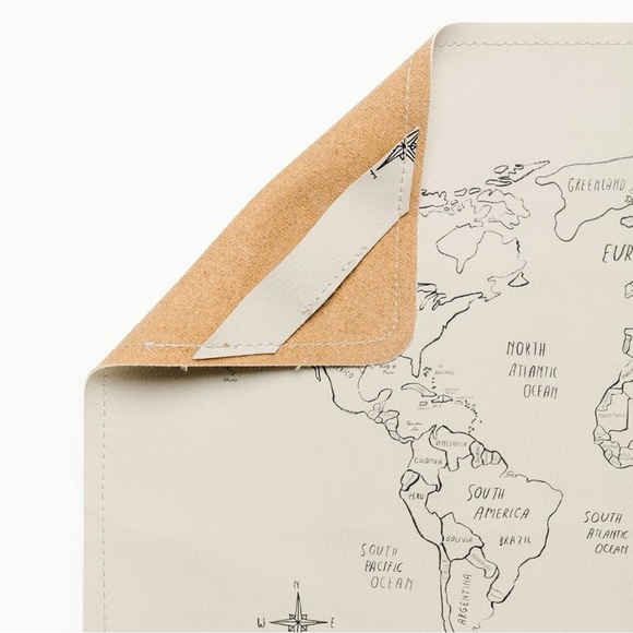 Gathre World Map Wall Art in Cream - Picture 3 of 4